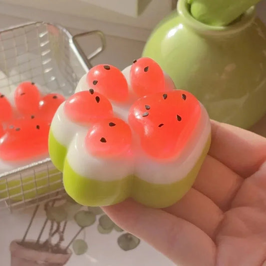 Watermelon Cat Paw Squishy Toy