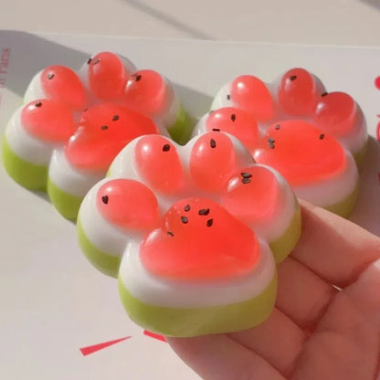 Watermelon Cat Paw Squishy Toy