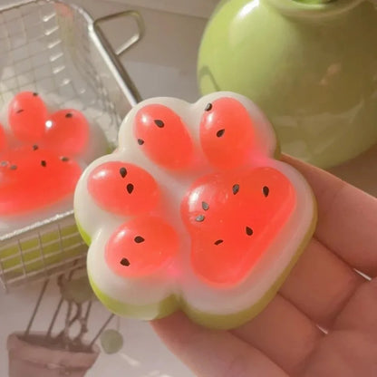 Watermelon Cat Paw Squishy Toy
