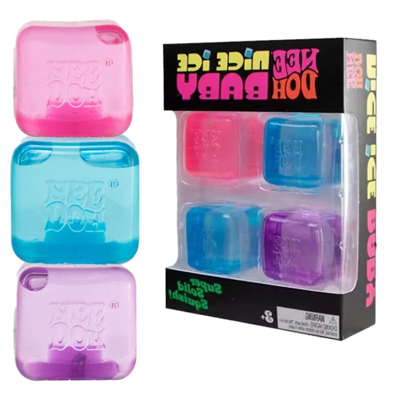 Mini Ice Cube Squishy Toy Set