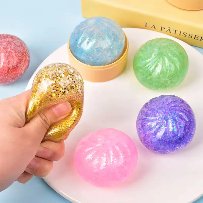 Glitter Dumpling Squishy Toy