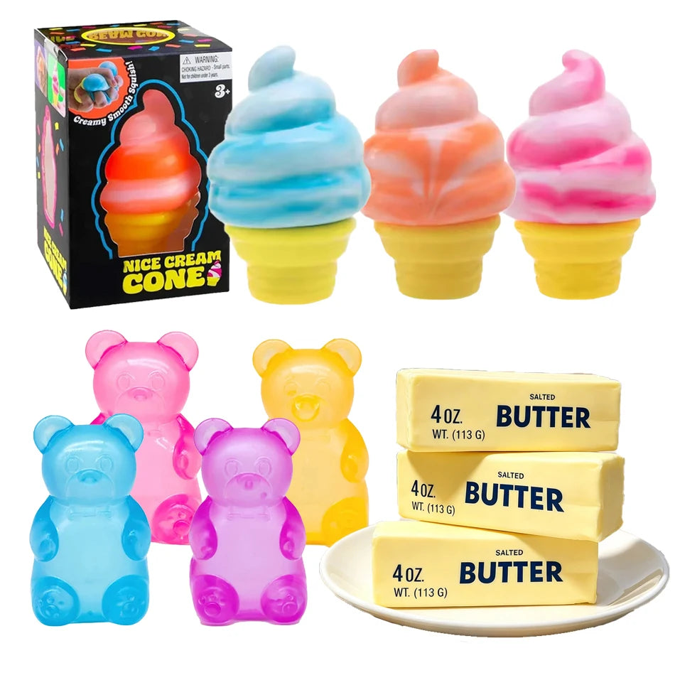 Cute Bear Nee Doh Maltose Squishy Toy