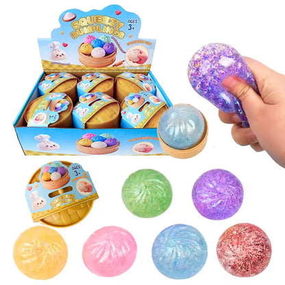 Glitter Dumpling Squishy Toy